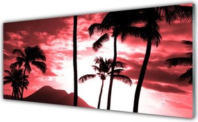 Szkło do Kuchni na Ścianę Egzotyczne Góry W Słońcu