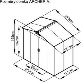 Archer Zielony domek narzędziowy, A