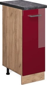 Szafka apteczna czerwony połysk 30x60x81.6 r-line