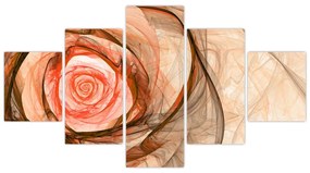 Obraz - Róża w artystycznym duchu (125x70 cm)