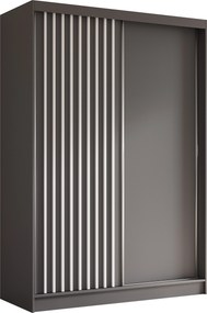 Szafa Przesuwna LAMELLO 150 cm Szafa Dwudrzwiowa Szara