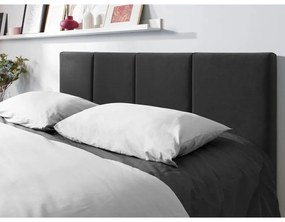 Ciemnoszare tapicerowane łóżko dwuosobowe ze schowkiem ze stelażem 160x200 cm Juniper – Mazzini Beds