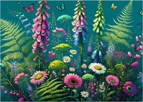 Obraz - Kwiaty łąkowe (70x50 cm)