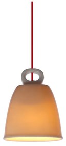 Biała lampa wisząca z ceramicznym kloszem Sewilla – Candellux Lighting