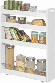 SoBuy Półka kuchenna, koszyk na kółkach NSR01-W