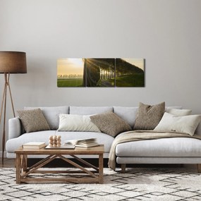 Obraz alei (z zegarem) (90x30 cm)
