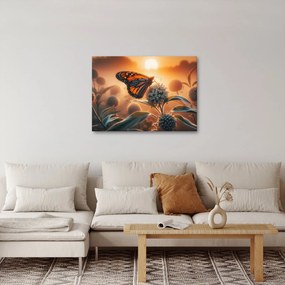 Obraz – Motyl w zachodzącym słońcu (70x50 cm)