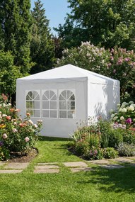 Biały namiot ogrodowy z oknami D1-K88