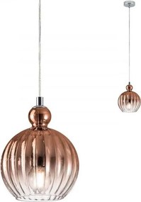 Redo 01-2064 - Lampa wisząca na lince PLUMEN 1xE14/42W/230V śr. 15 cm miedź