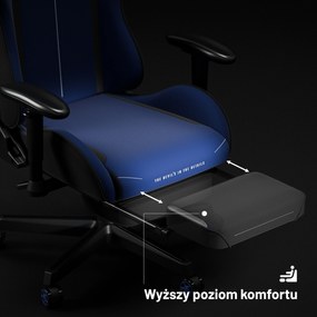 Fotel gamingowy materiałowy granatowy: Diablo X-Starter