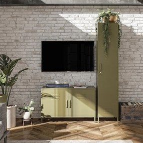 Zielona metalowa szafka 37x182 cm Bradford – Støraa