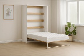 Półkotapczan pionowy Perfekt, 140x200 cm, Dąb + Czarny