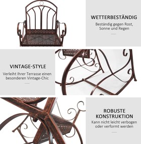 Outsunny fotel bujany Ławka ogrodowa Ławka bujana fotel relaksacyjny