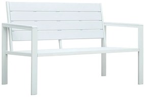 Biała ławka ogrodowa z oparciem G4-M66