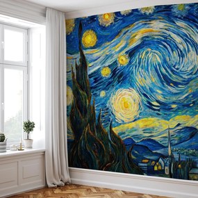 Fototapeta – Gwiaździsta noc w stylu Van Gogha (196x136 cm)