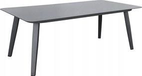 Stolik ogrodowy aluminiowy antracyt 120x60x43 cm lekki wytrzymały tarasowy