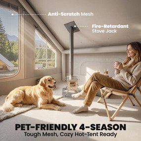 Outsunny Nadmuchiwany Namiot 5-8 Osób Szybki Montaż Wodoodporny 8000 mm Odporność na Wiatr z Pompką Ognioodporne Dachowe Okno | Aosom PL