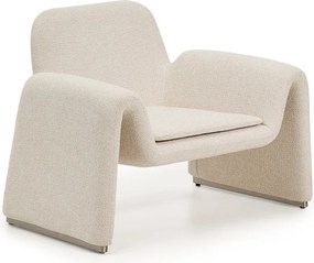 Beżowy fotel z tkaniny szenilowej Melvia – Kave Home