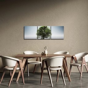 Obraz - Samotne drzewo (z zegarem) (90x30 cm)