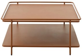 Metalowy stolik w kolorze terakoty 75x75 cm Yuba – Unique Furniture