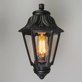 Zewnetrzna Rustykalna lampa ścienna zewnętrzna czarna IP44 - Anna klasyczny/Antyczny Oswietlenie zewnetrzne