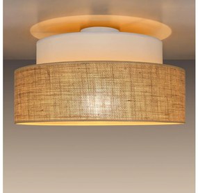 Plafon BOHO 1xE27/60W/230V śr. 40 cm biały/beżowy