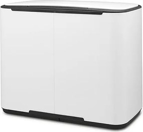 Kosz na Śmieci z Pedałem Brabantia Bo 36L Biały Elegancki Design z 2 Wewnętrznymi Kubłami do Łatwego Sortowania Odpadów