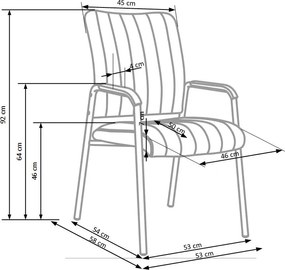 Krzesło biurowe na czterech nogach Vigor Halmar