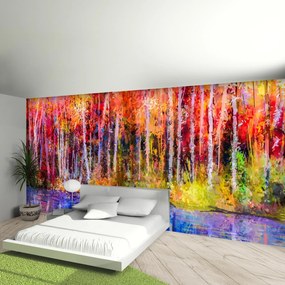 Fototapeta - Abstrakcja leśna (196x136 cm)