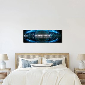 Obraz stadionu piłkarskiego (z zegarem) (90x30 cm)