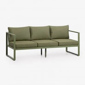Sofa Ogrodowy 3-osobowy Z Aluminium Lipov Intensywny Verde Olive - Sklum
