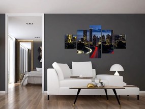 Obraz miasta nocą (125x70 cm)