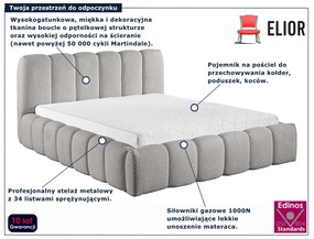 Szary łóżko tapicerowane chmurka D5-F50