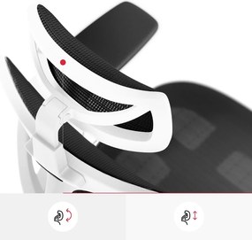 Fotel biurowy Diablo V-Basic, zgodny z normą BHP, kolor biało-czarny