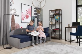 Sofa rozkładana z funkcją spania AGA szara/czarna prawa ELTAP