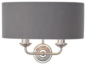 Endon 94406 - Kinkiet HIGHCLERE 2xE14/40W/230V ciemnoszary/chrom błyszczący