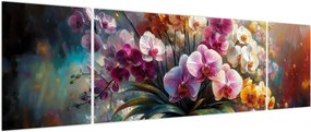 Obraz - Wazon z kwiatami II. (170x50 cm)