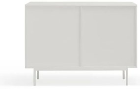 Biało-naturalna niska komoda w dekorze dębu 108x80 cm Sierra – Teulat