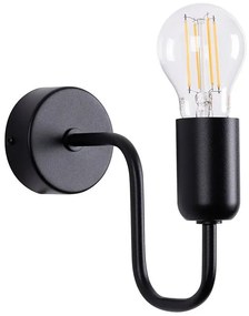 Czarny loftowy kinkiet bez klosza - A629-Gray