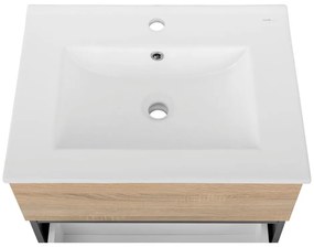 Wisząca szafka bez umywalki w dekorze dębu 60x52 cm Wisla – Støraa