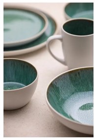 Biało-zielona kamionkowa miska 400 ml Gastro White/Green – Bitz