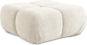 Pufa - z tkaniny szenilowej - jasny beż - LOKUA