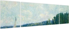 Obraz - Alfred Sisley, The Banks of the Oise, reprodukcje (170x50 cm)
