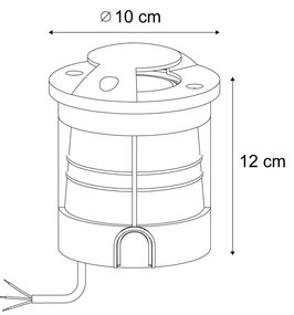 Zewnetrzna Nowoczesny reflektor gruntowy czarny GU10 50mm 2-źródła światła IP65 - Cellar Nowoczesny Oswietlenie zewnetrzne