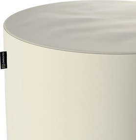 Puf Barrel kolor kremowy tkanina połyskliwa, welwetowa