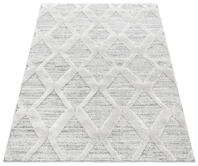 Dywan nowoczesny Pisa 3D Romby szaro-kremowy 200 cm x 290 cm