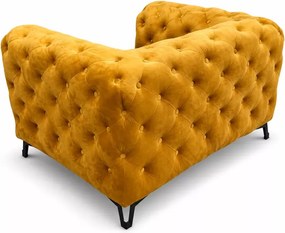 Nowoczesny zestaw wypoczynkowy - Sofa Chesterfield Moet 2 osobowa oraz Fotel Chesterfield Moet w stylu glamour