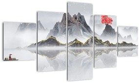 Obraz - Góry we mgle (125x70 cm)