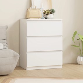 HOMCOM Komoda z 3 szufladami, do salonu, sypialni, przedpokoju, płyta wiórowa, biały