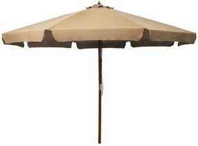 Okrągły parasol ogrodowy taupe - Sorani